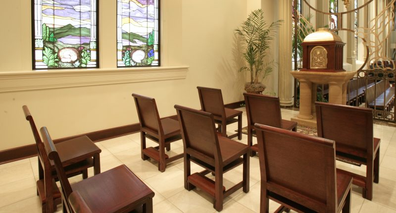 Chairs in worship room