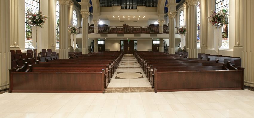 Pews and privacy screens